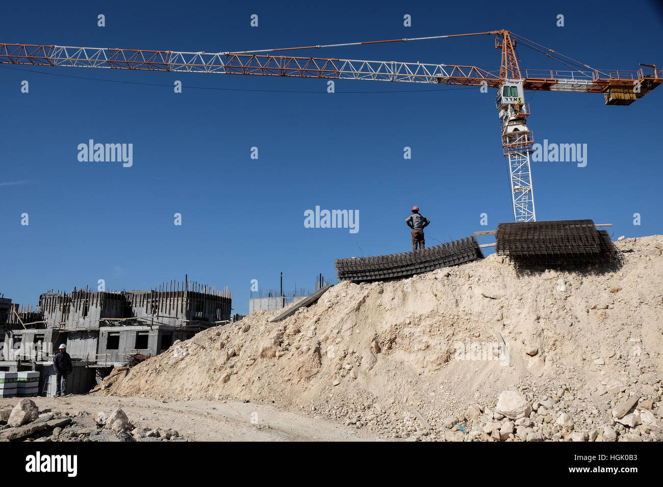 Jerusalem, Israel. 23rd January, 2017. Housing construction is ongoing ...