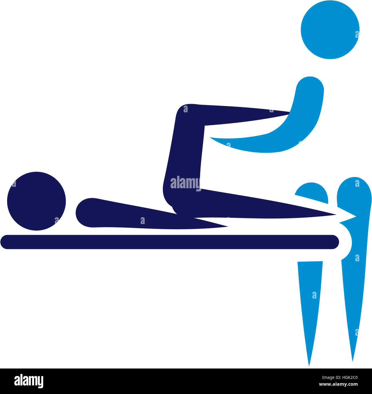 Physical therapy - abstract icon Stock Photo