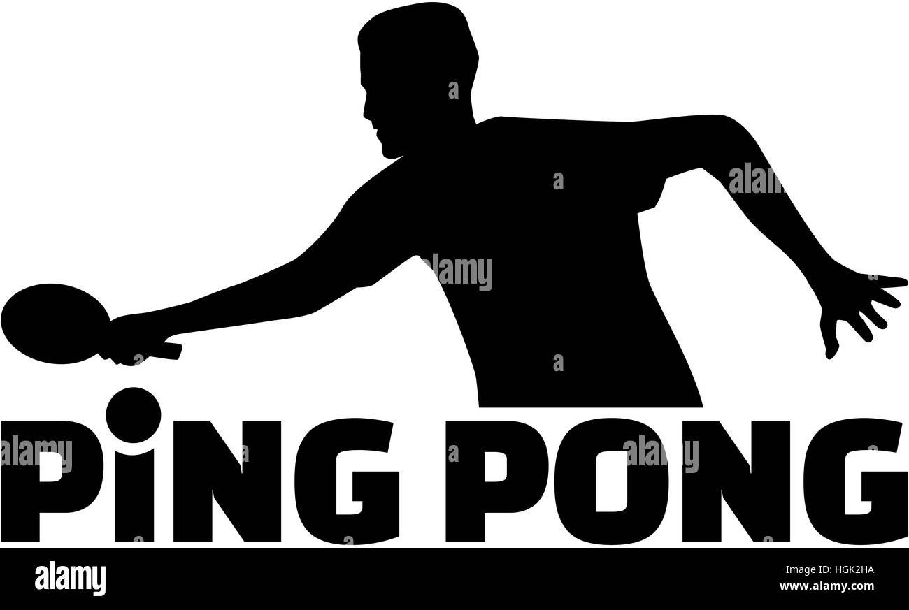Table ping pong player Black and White Stock Photos & Images Alamy