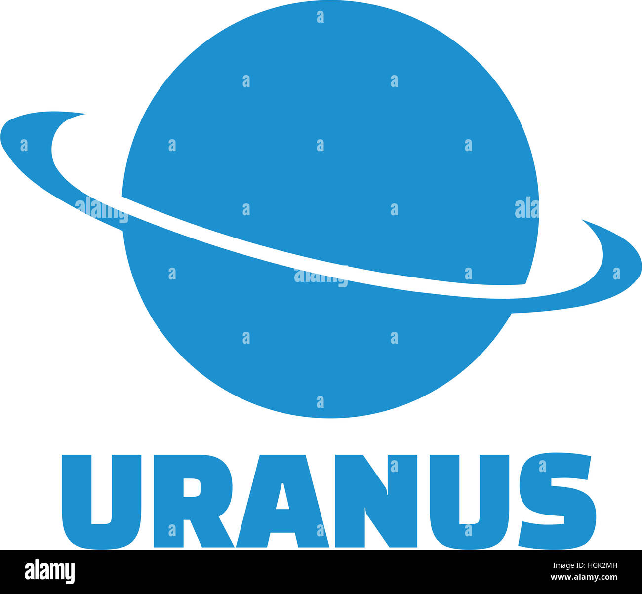 Uranus planet icon Stock Photo