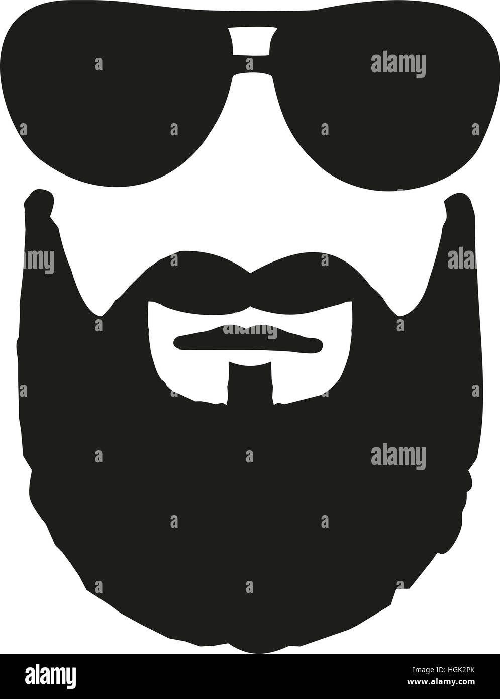 Glasses with full beard Stock Photo