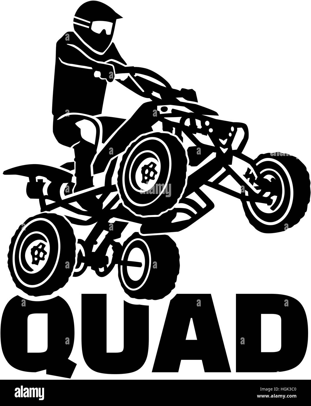 Quad driver with word Stock Photo