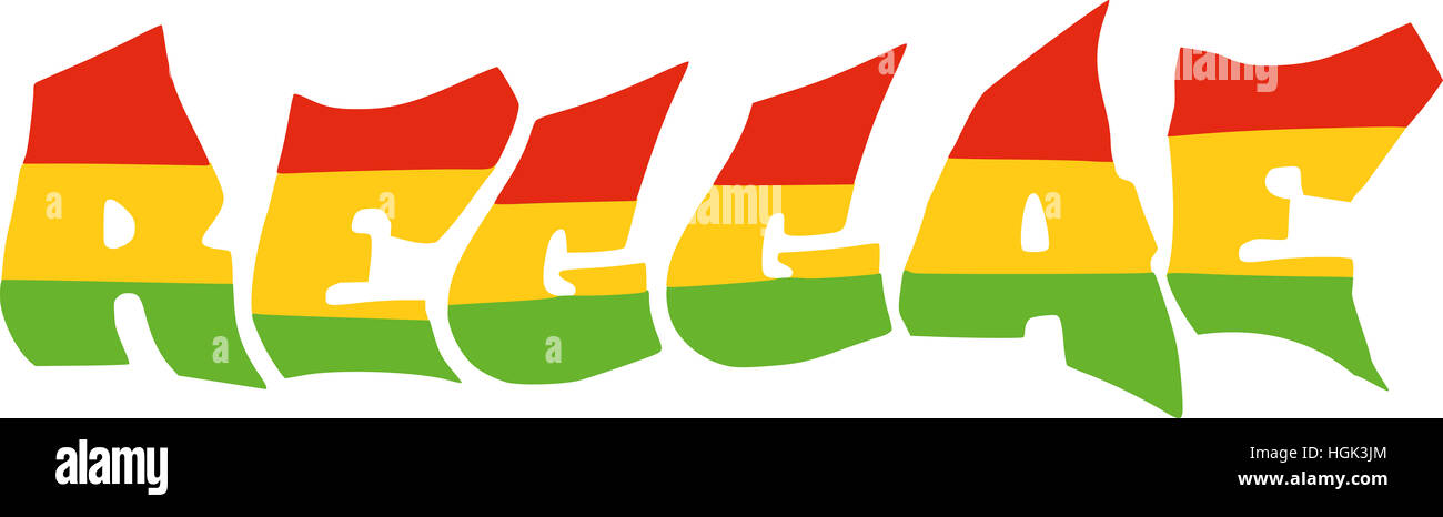 Reggae in jamaica flag Stock Photo