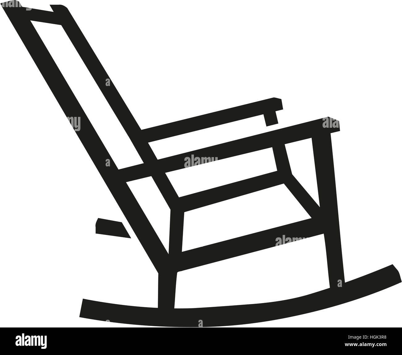 Rocking chair silhouette Stock Photo Alamy