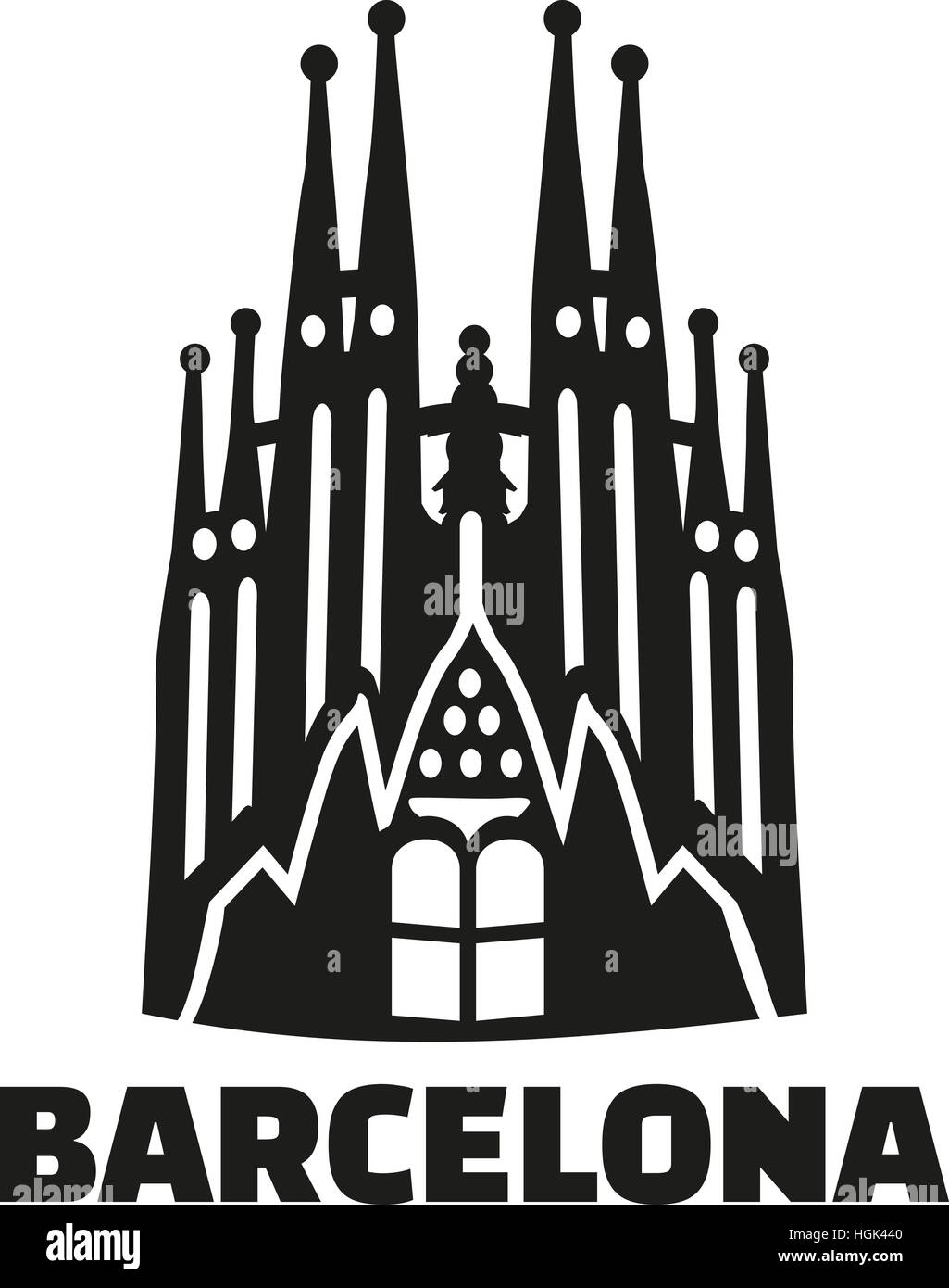 Sagrada familia silhouette hi-res stock photography and images - Alamy