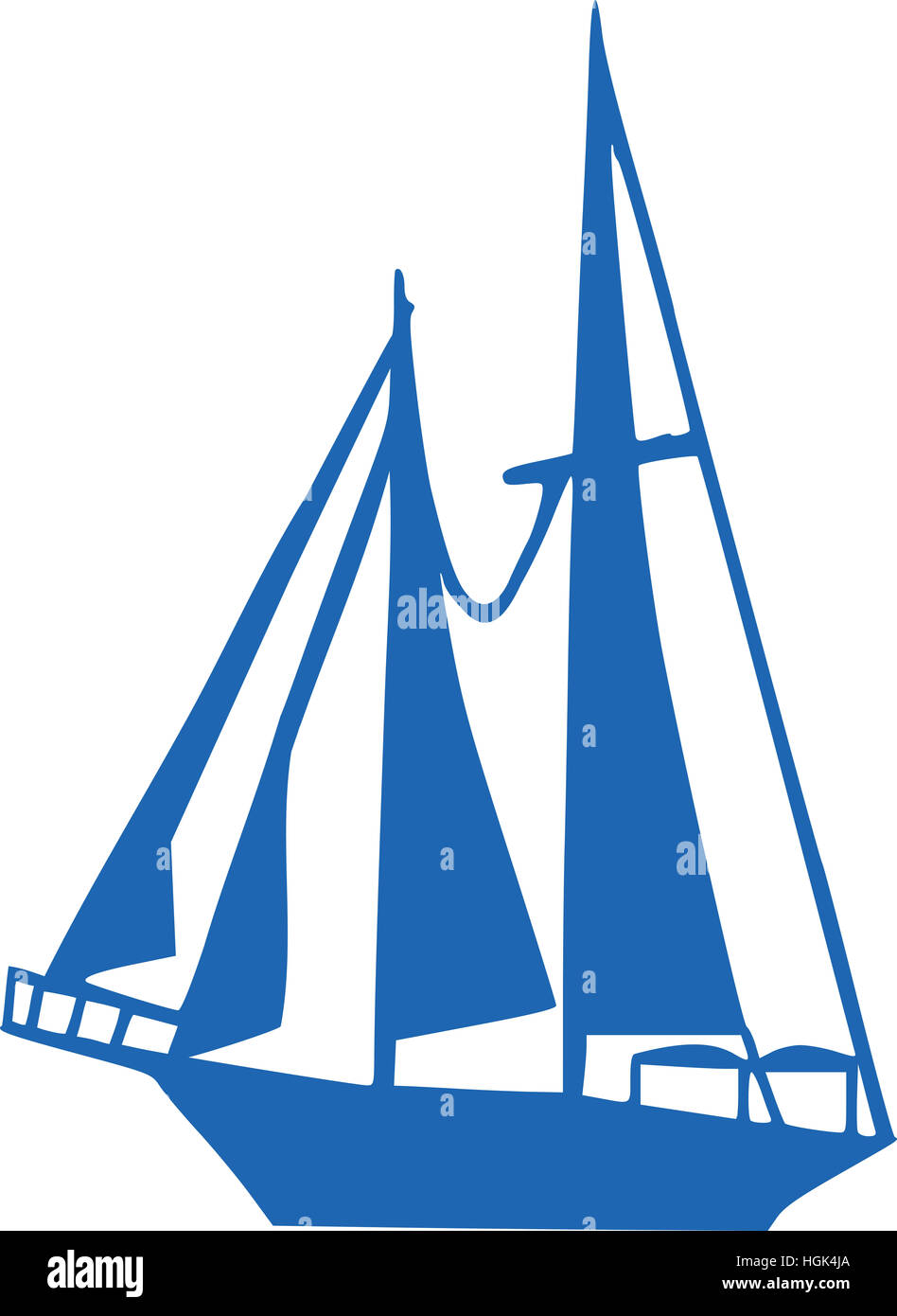 sailboat with four sails