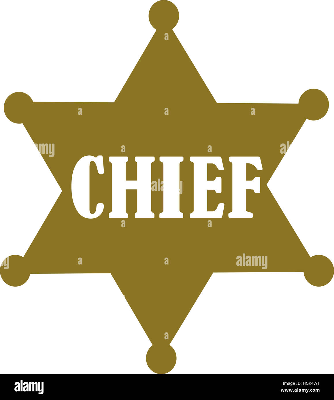 Sheriff chief star Stock Photo