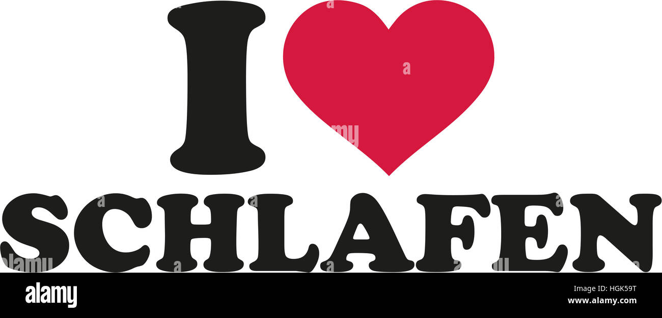 I love Sleeping german Stock Photo Alamy