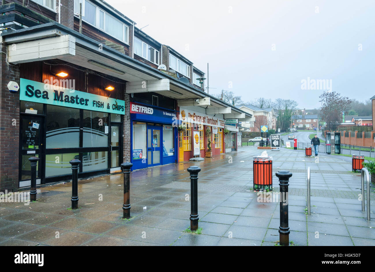 Shops are The Meadway Shopping Centre on Honey End Lane, Tilehurst, Reading Stock Photo Alamy