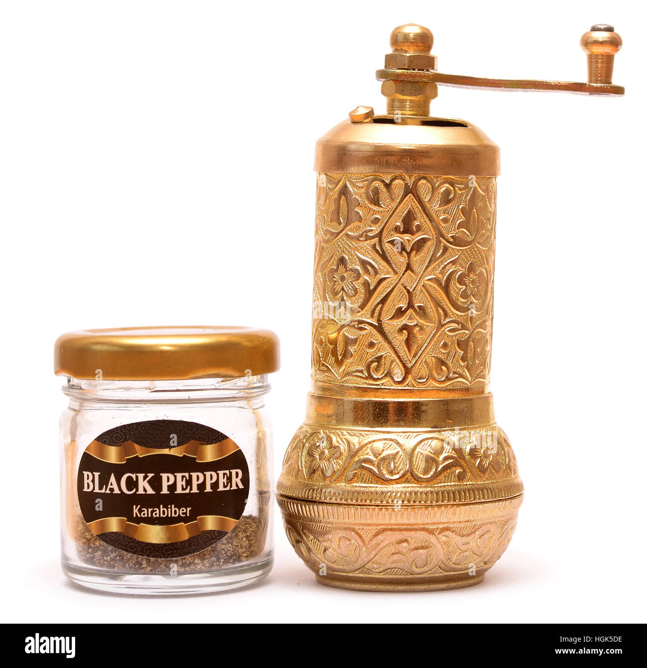 spice mill isolated on a white background Stock Photo Alamy