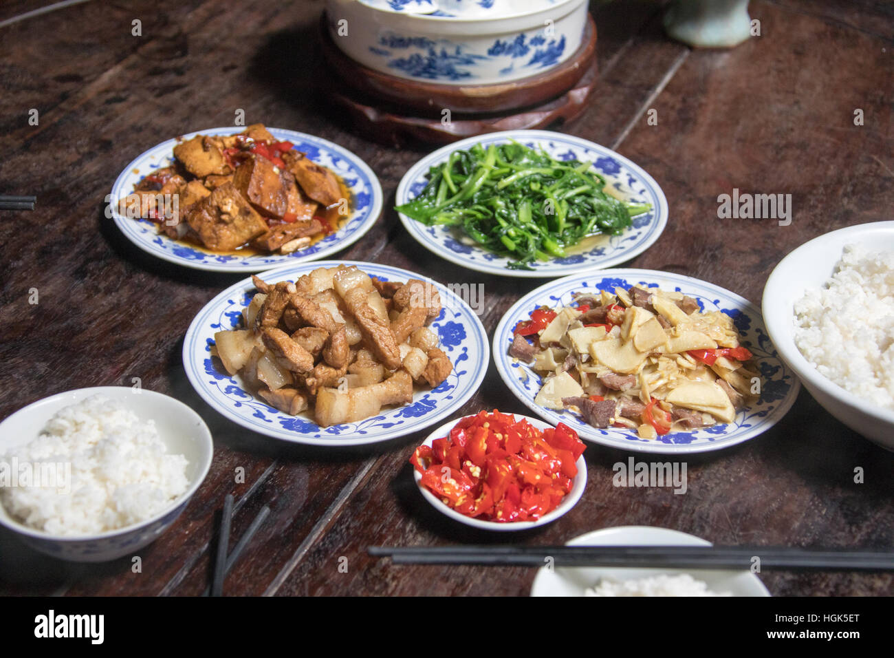 Local cuisine, Xidi, China Stock Photo