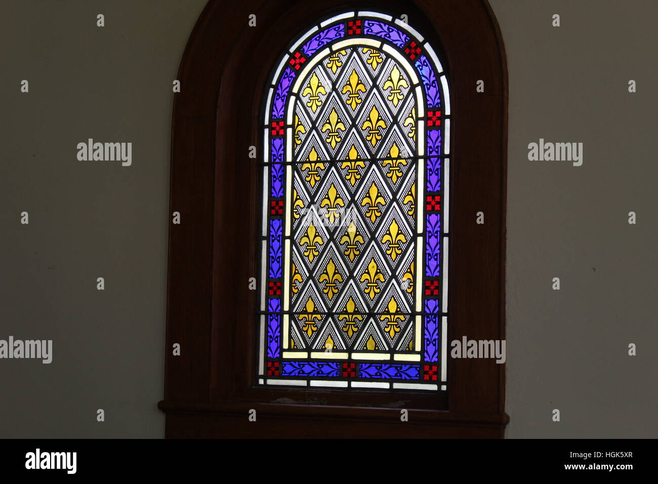old stain glass window Stock Photo
