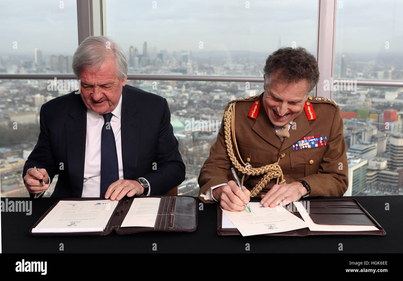 General Sir Nick Carter (right), Chief of the General Staff, signs the ...