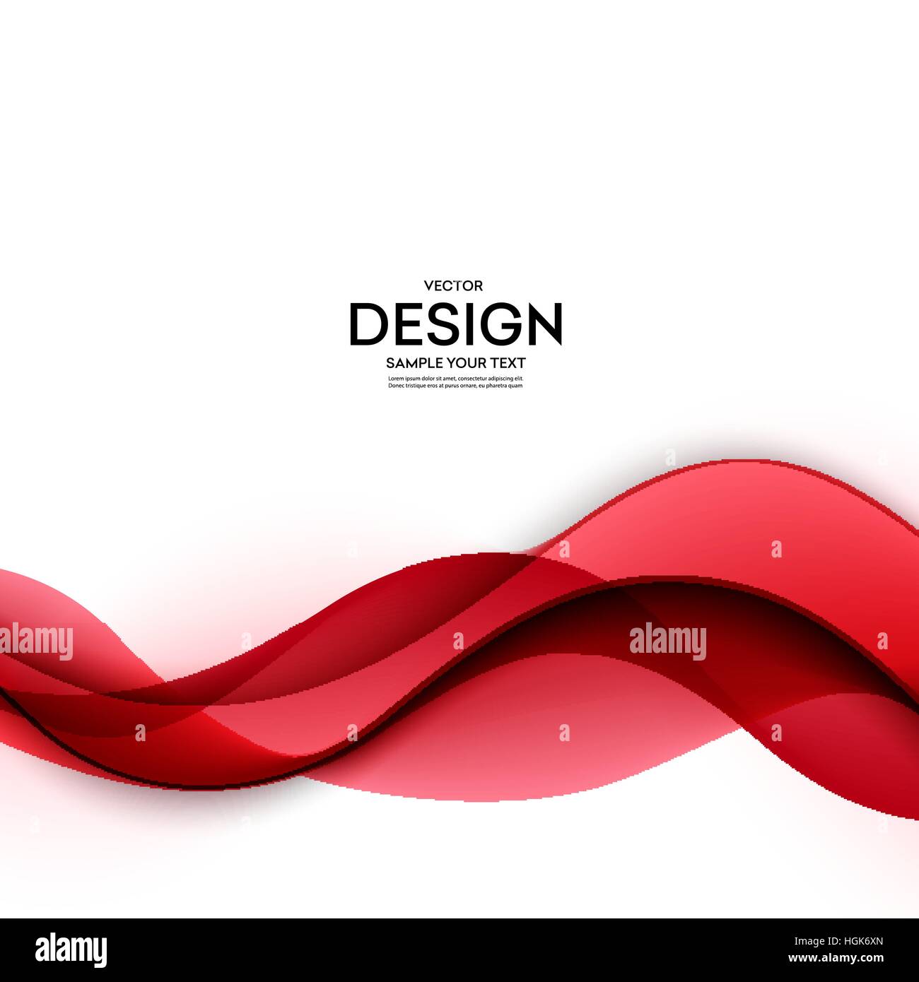 Abstract smooth color wave vector. Curve flow red motion illustration ...