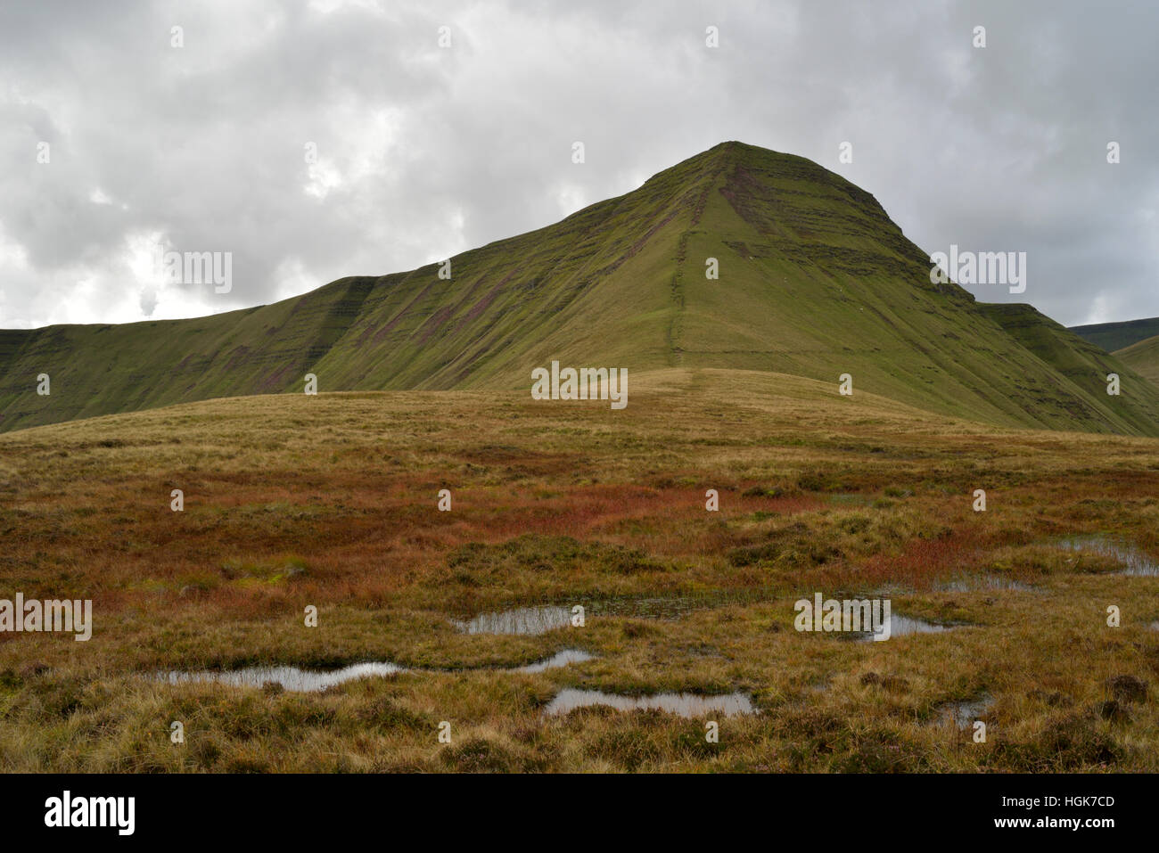 Cribyn from the Bryn Teg ridge, Brecon Beacons Stock Photo