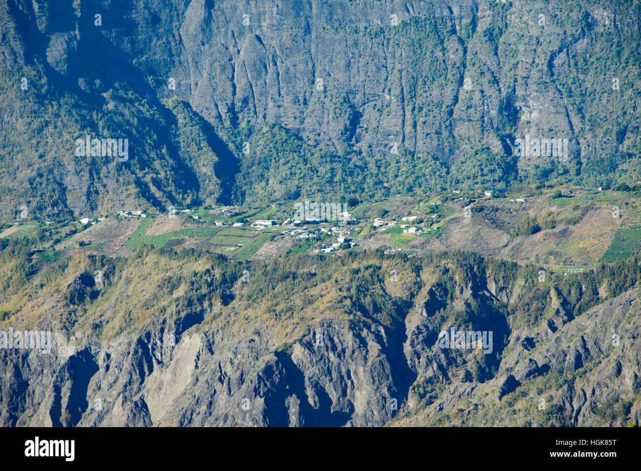 Ilet a Cordes Circque de Cilaos, Reunion Island Stock Photo