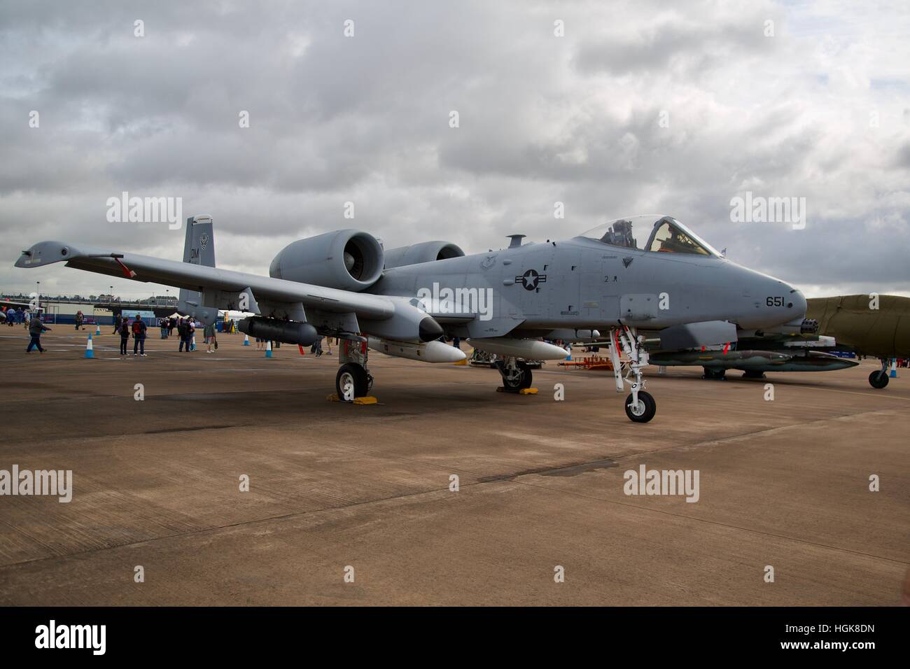 USAF A-10C Thunderbolt ll on static display at the Royal International Air Tattoo. Stock Photo