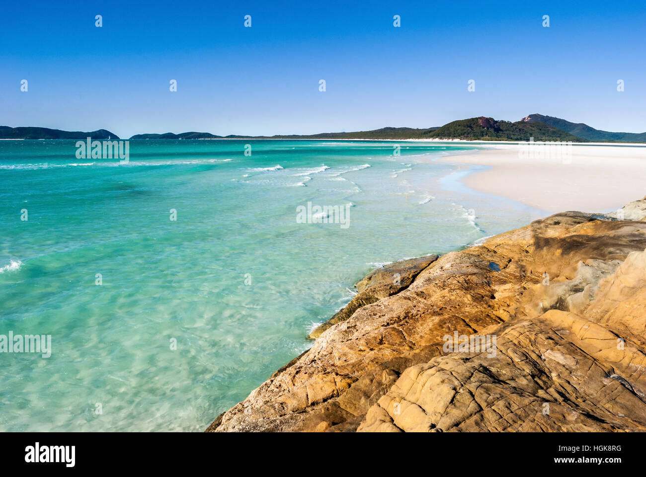 Paradise beach (Whitsunday Islands, Australia) Stock Photo