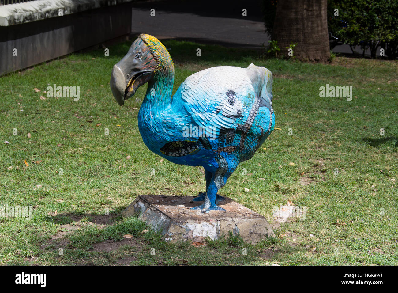 Modern statue of a Dodo in Port Louis, Mauritius Stock Photo