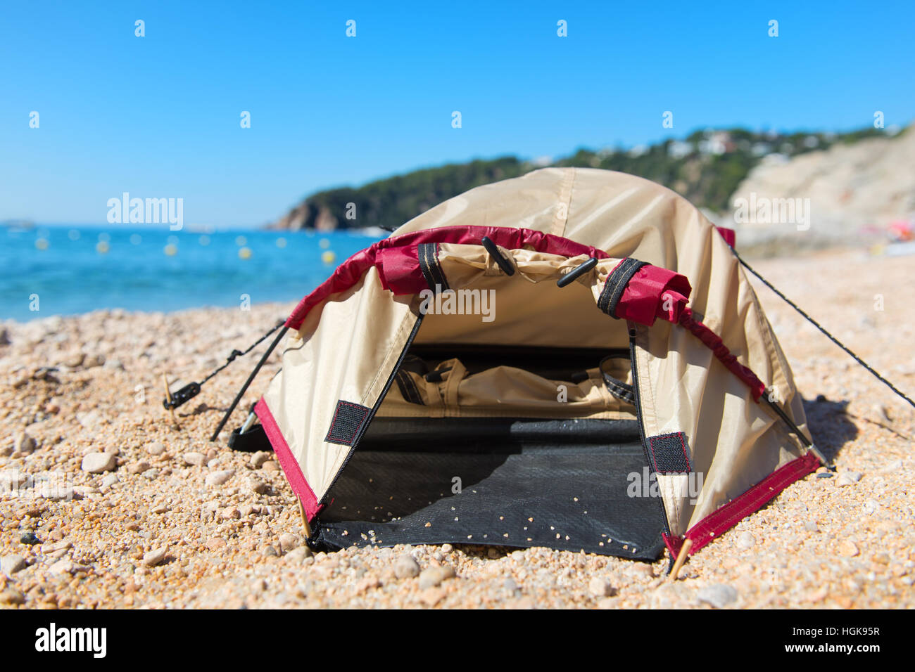 Dome tent at the beach Stock Photo Alamy