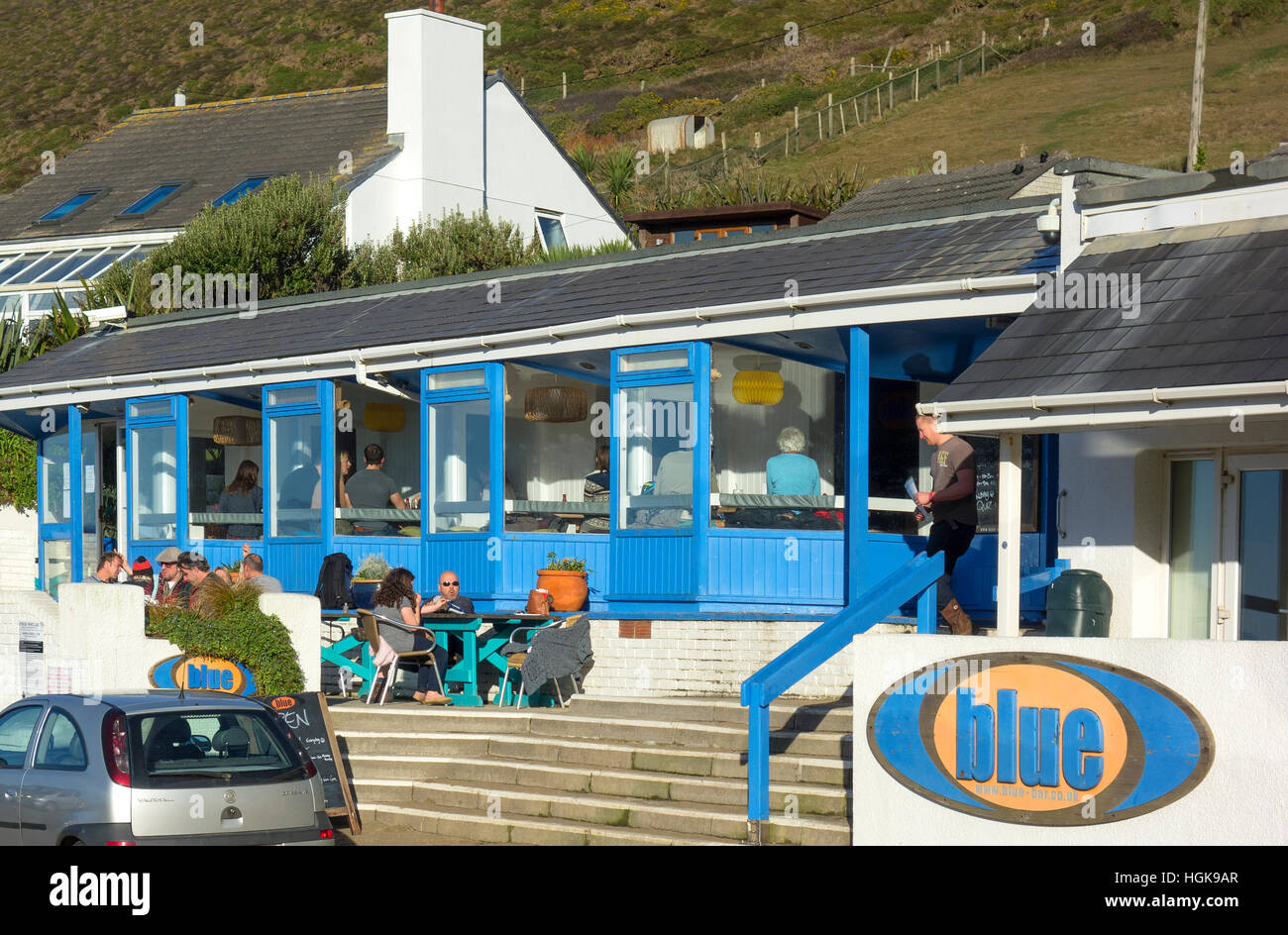Blue bar porthtowan hires stock photography and images Alamy