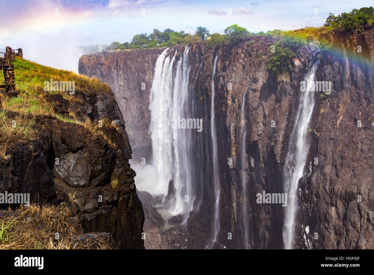 Victoria Falls, Zambia and Zimbabwe border Stock Photo