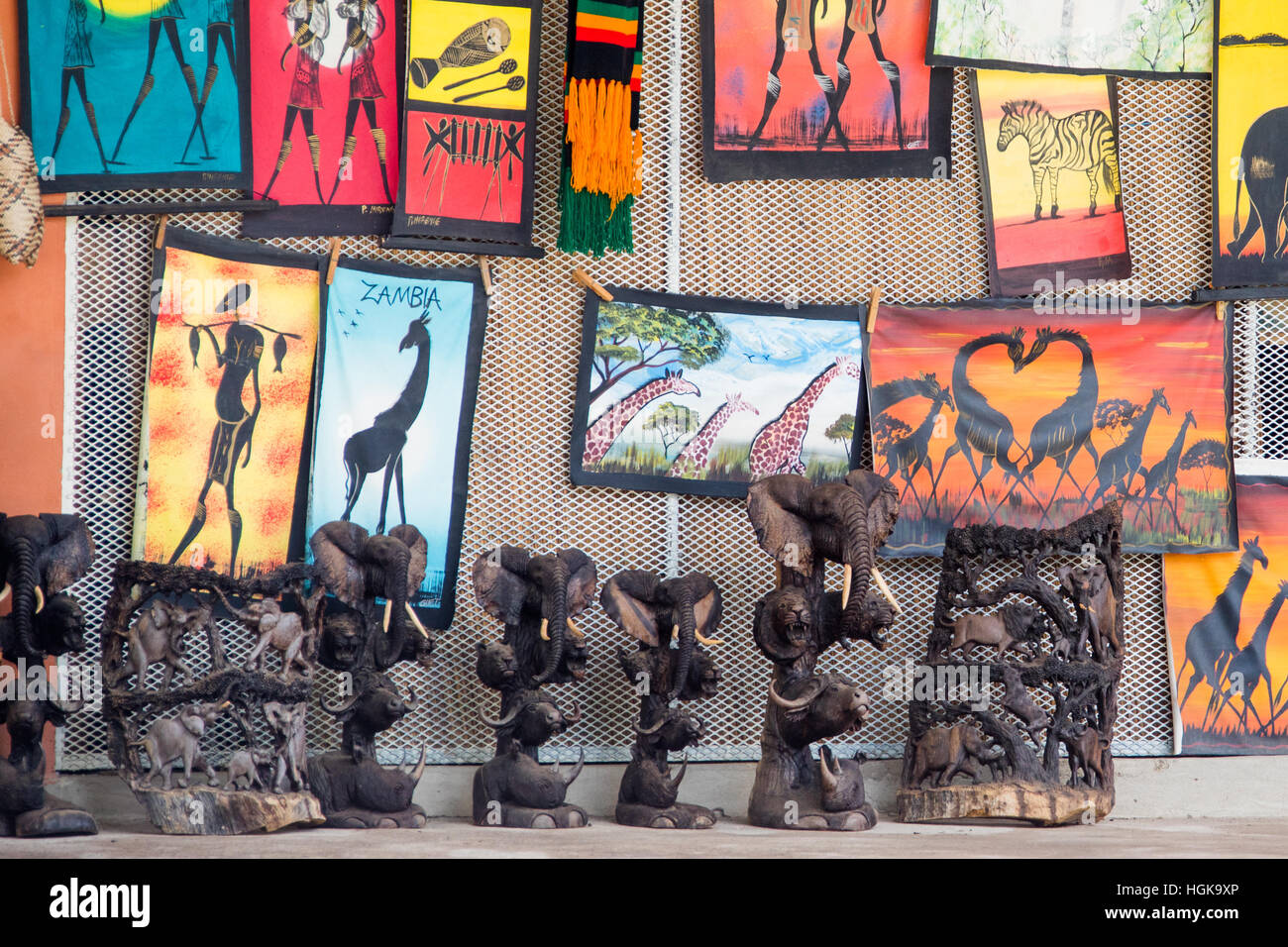 Souvenirs at Victoria Falls in Livingstone, Zambia Stock Photo Alamy