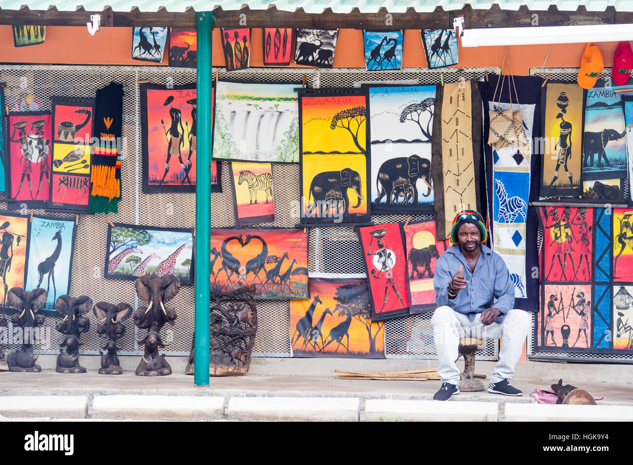 Souvenirs at Victoria Falls in Livingstone, Zambia Stock Photo Alamy