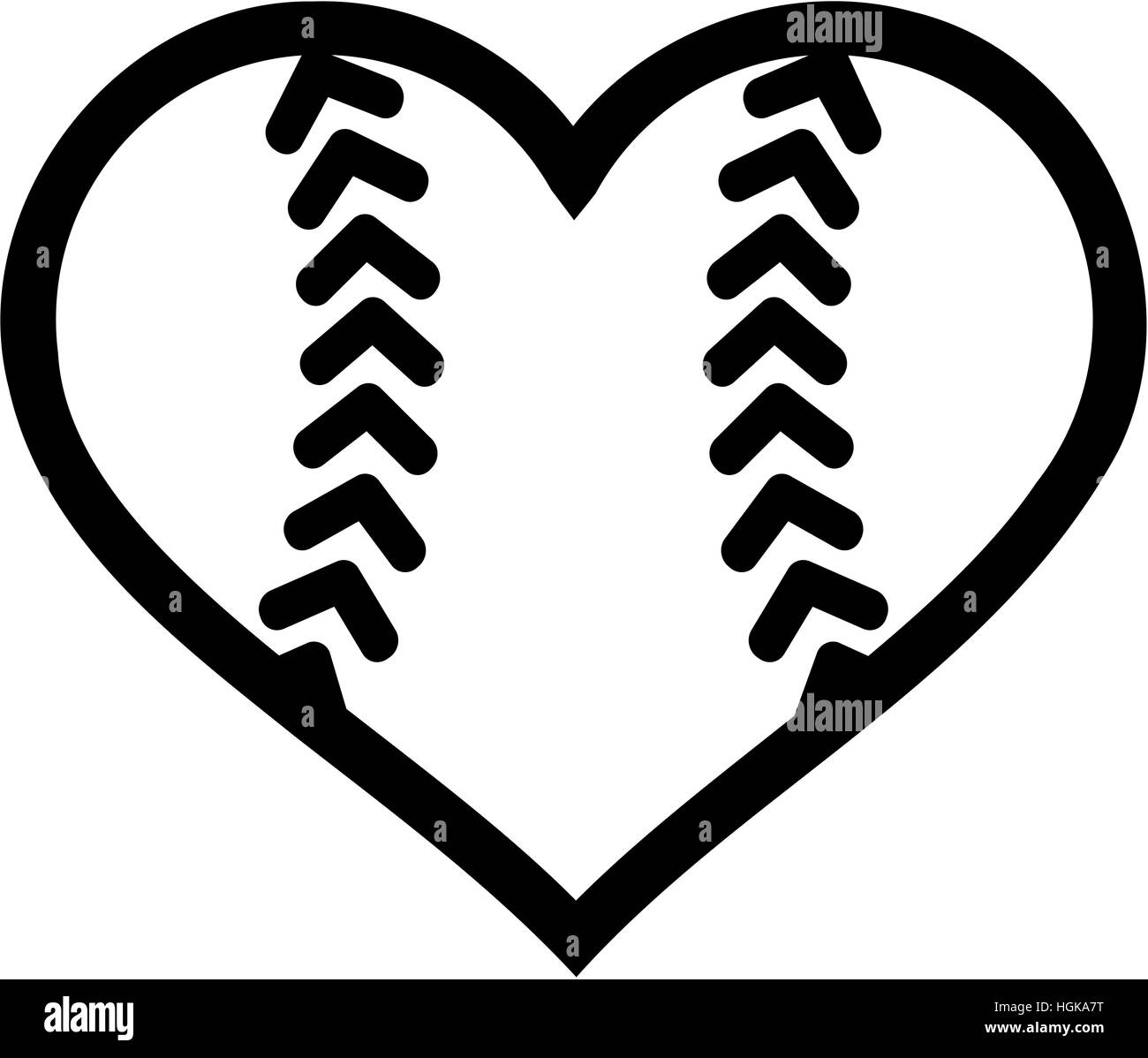 Softball ball heart Stock Photo Alamy