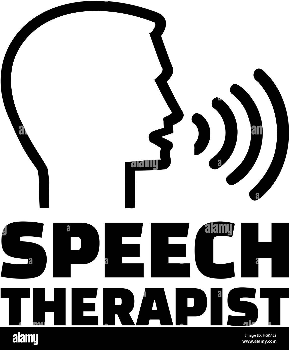 Speech therapist icon Stock Photo