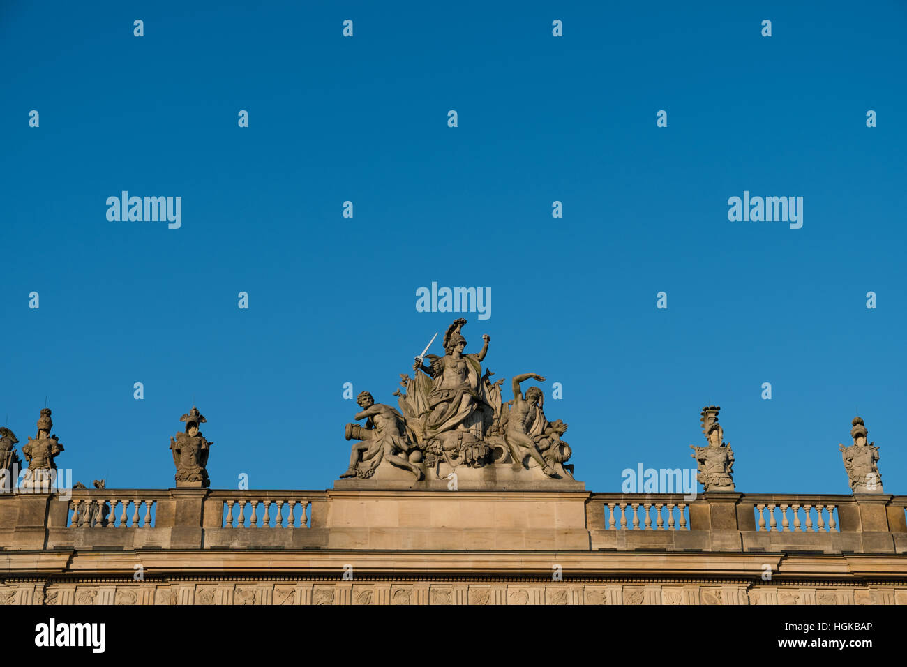 sculptures on historic building in, Berlin, Germany Stock Photo