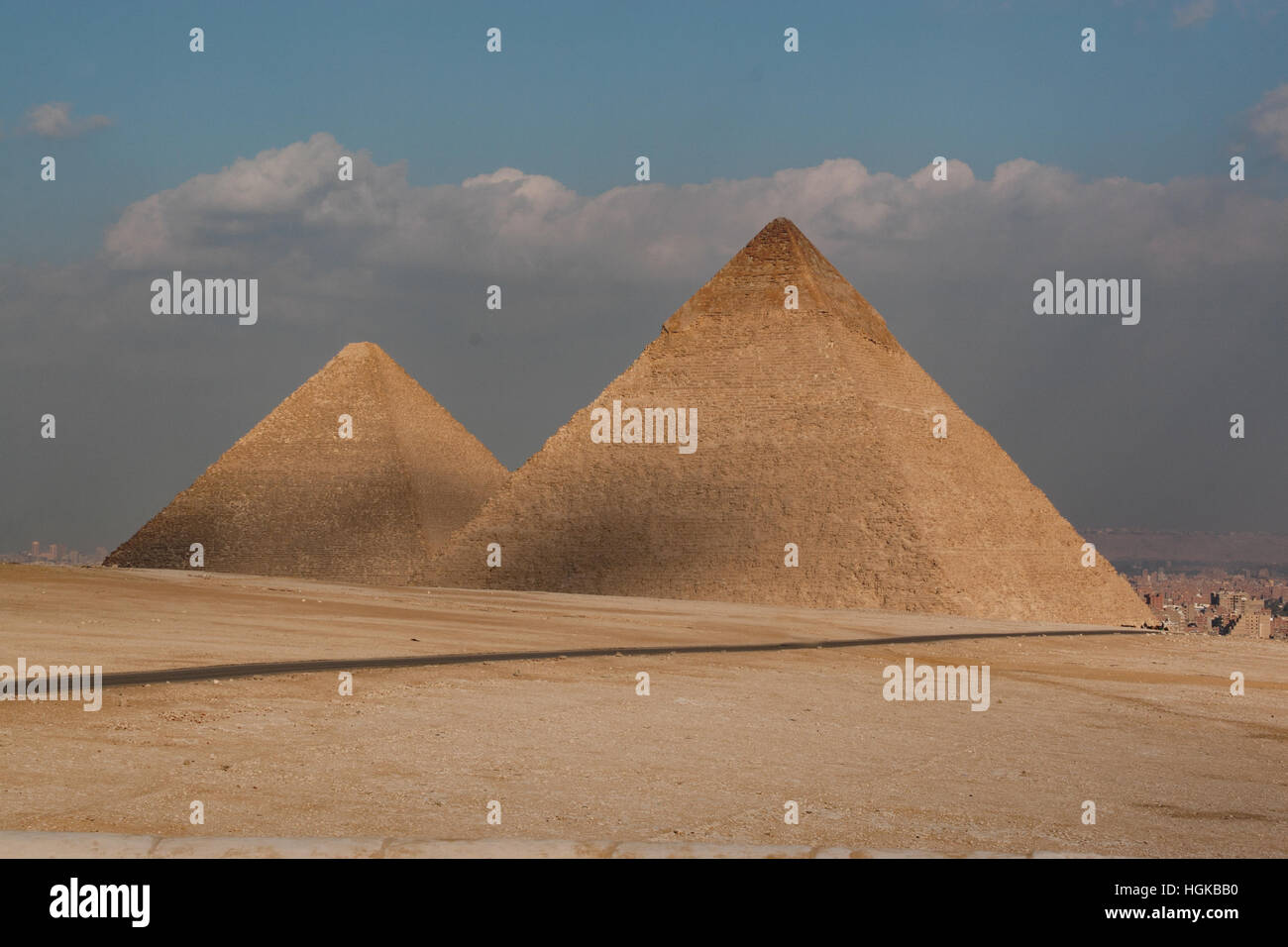 The pyramids of Giza, in southwest part of Cairo, is dominated by the ...