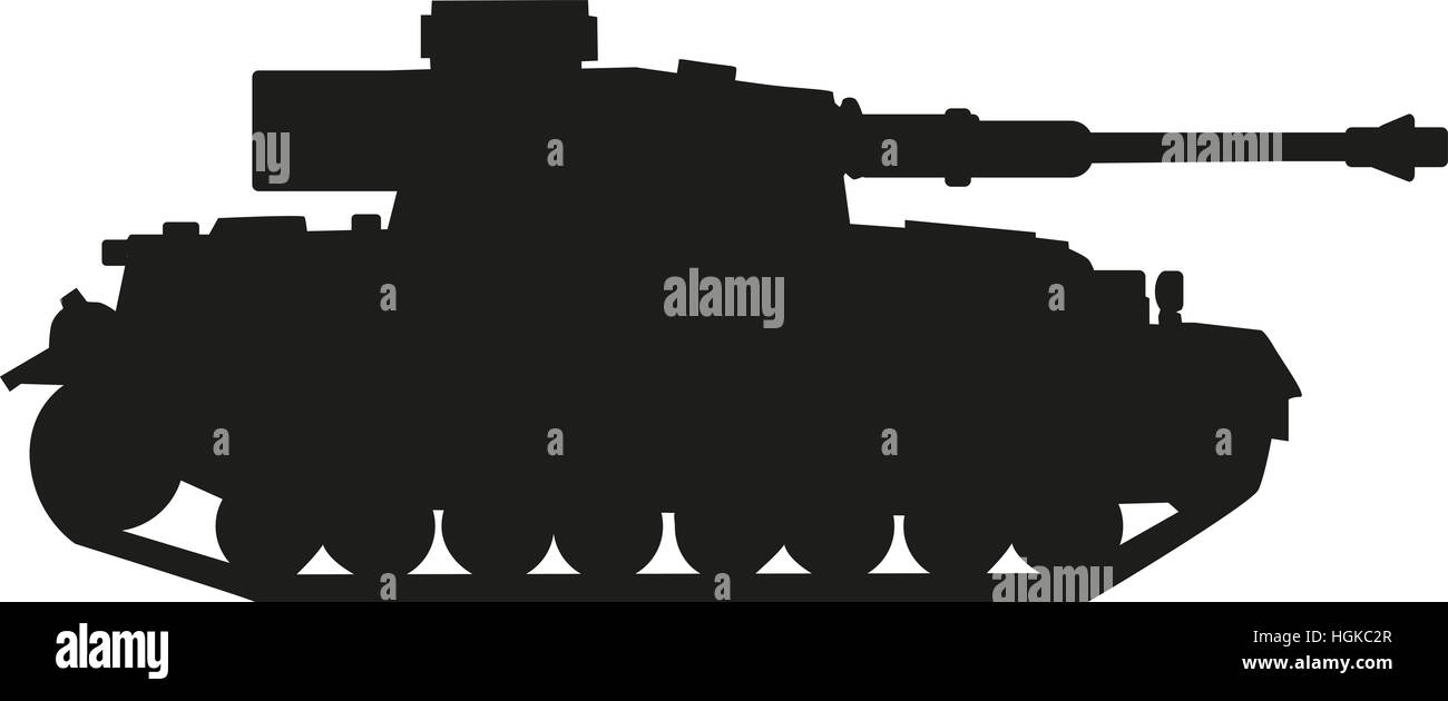 Tank silhouette Stock Photo
