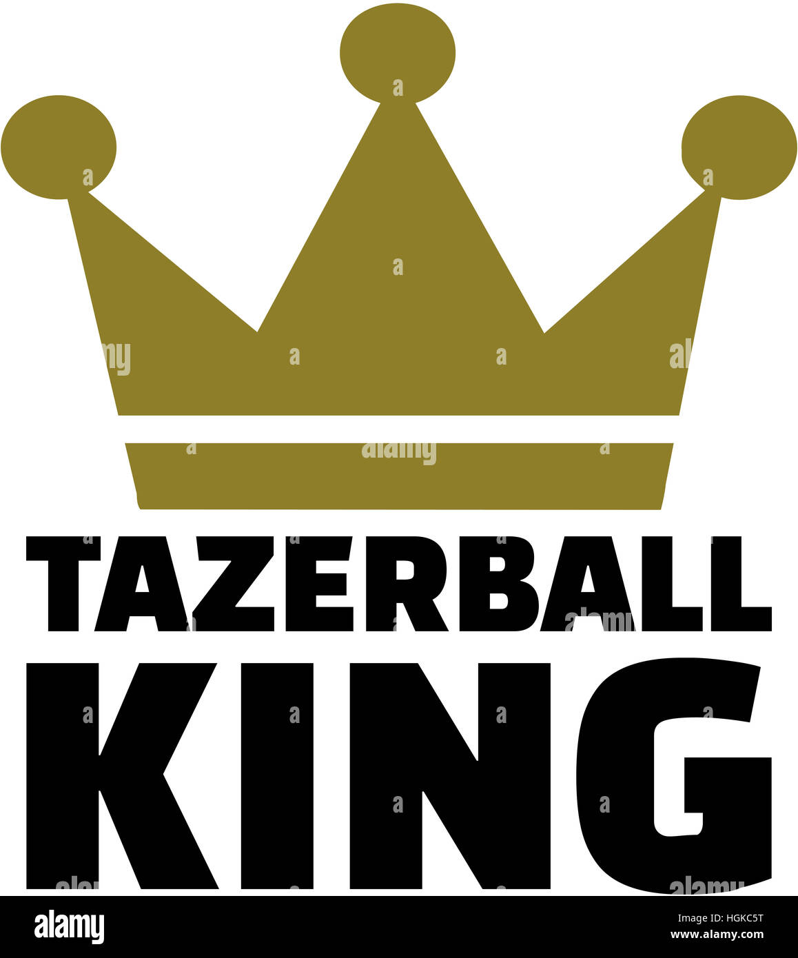 Tazerball king with crown Stock Photo