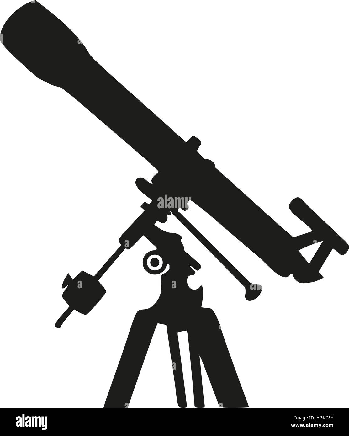 Telescope silhouette Stock Photo