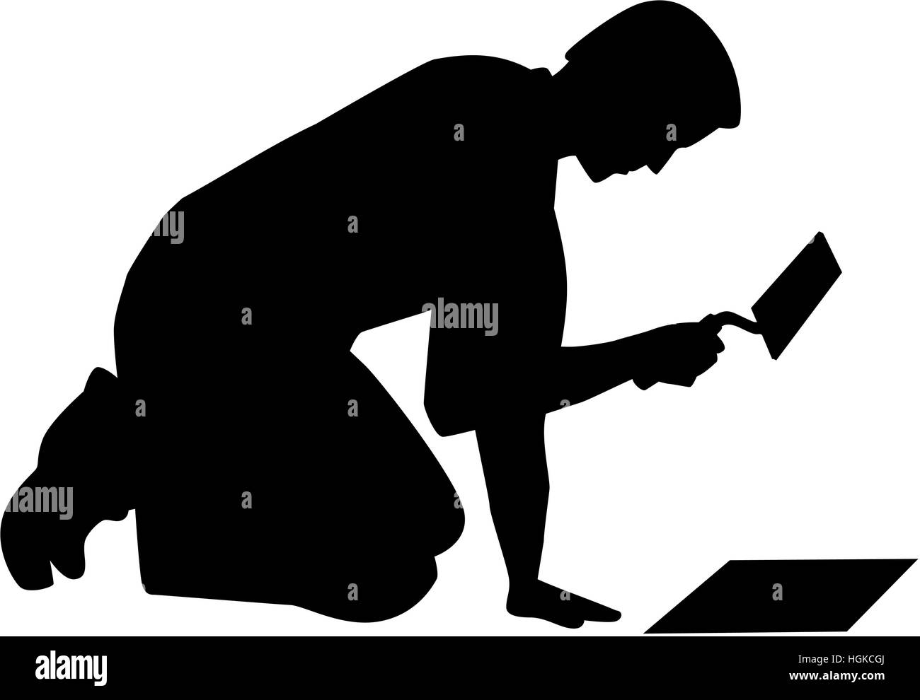 Workman silhouette hi-res stock photography and images - Alamy