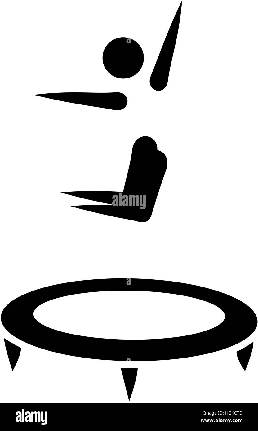 Trampoline jumping icon Stock Photo Alamy