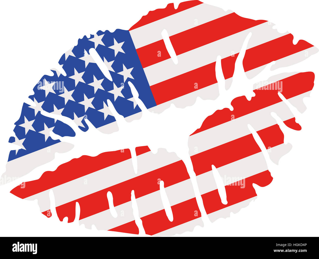 USA flag kiss Stock Photo Alamy