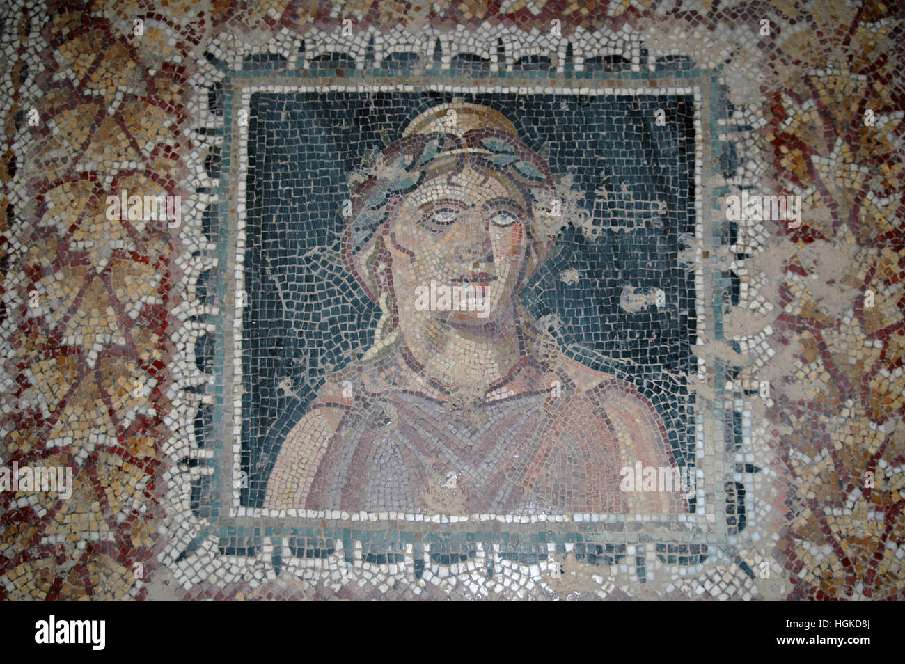 Floor Mosaic In The Under Ground House Of Amphitrite Bulla - 