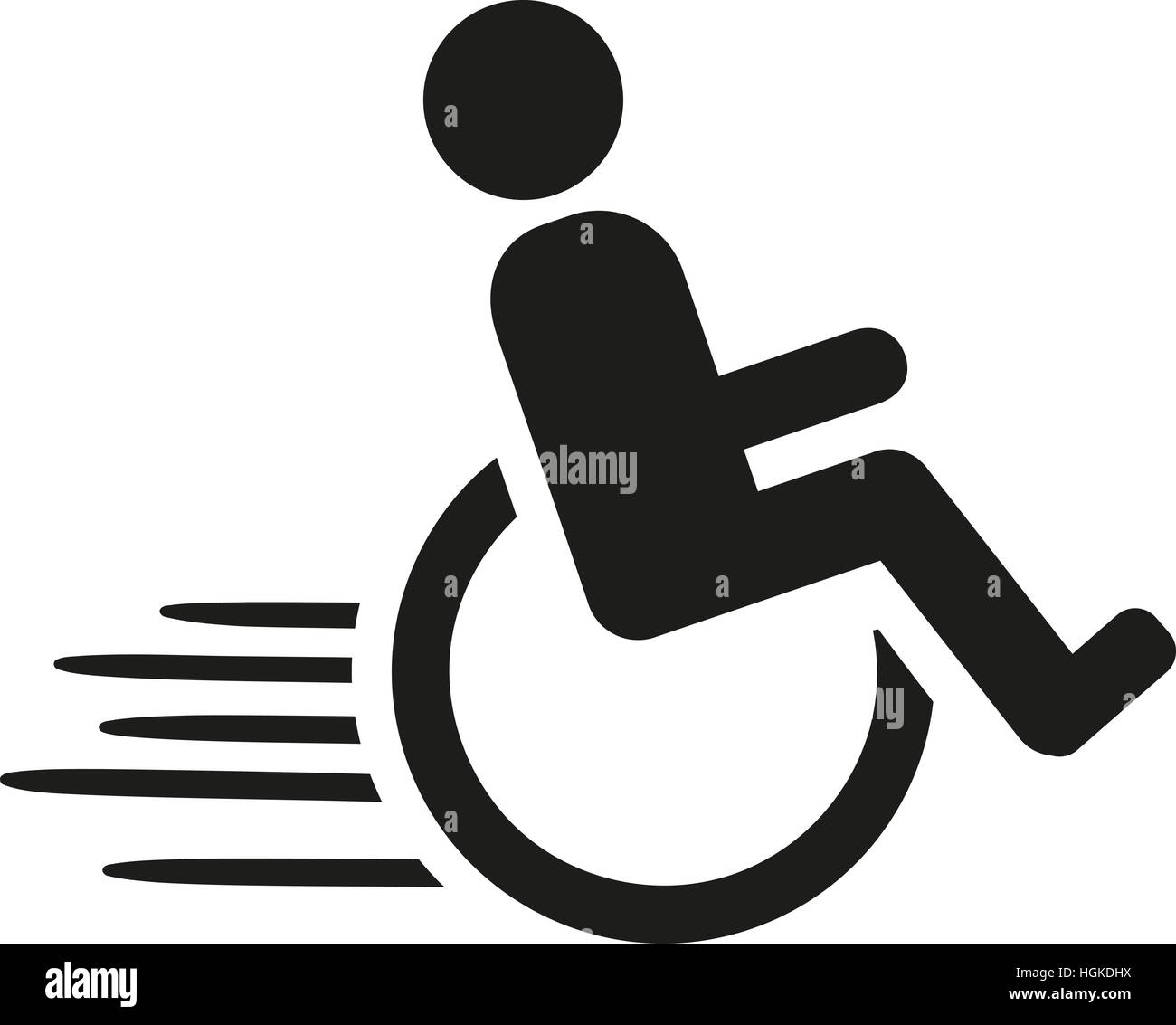 Wheelchari pictogram speed Stock Photo - Alamy