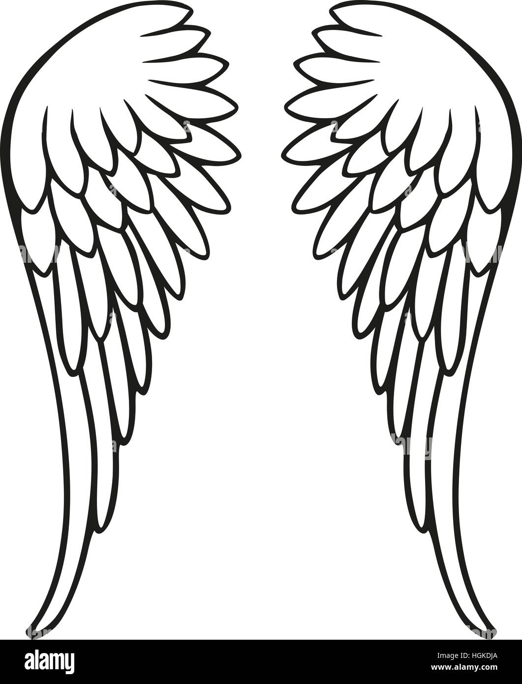 Perfect angel wings Stock Photo