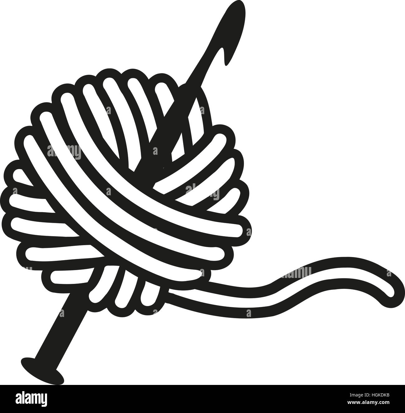 Crochet needle with wool Stock Photo Alamy