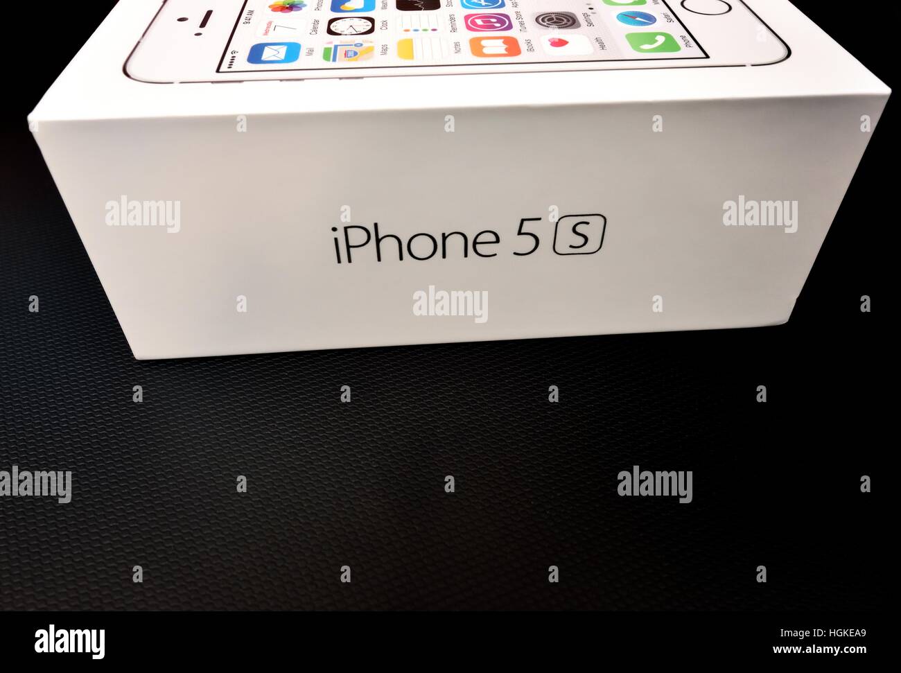 Apple iphone 5s retail box Stock Photo