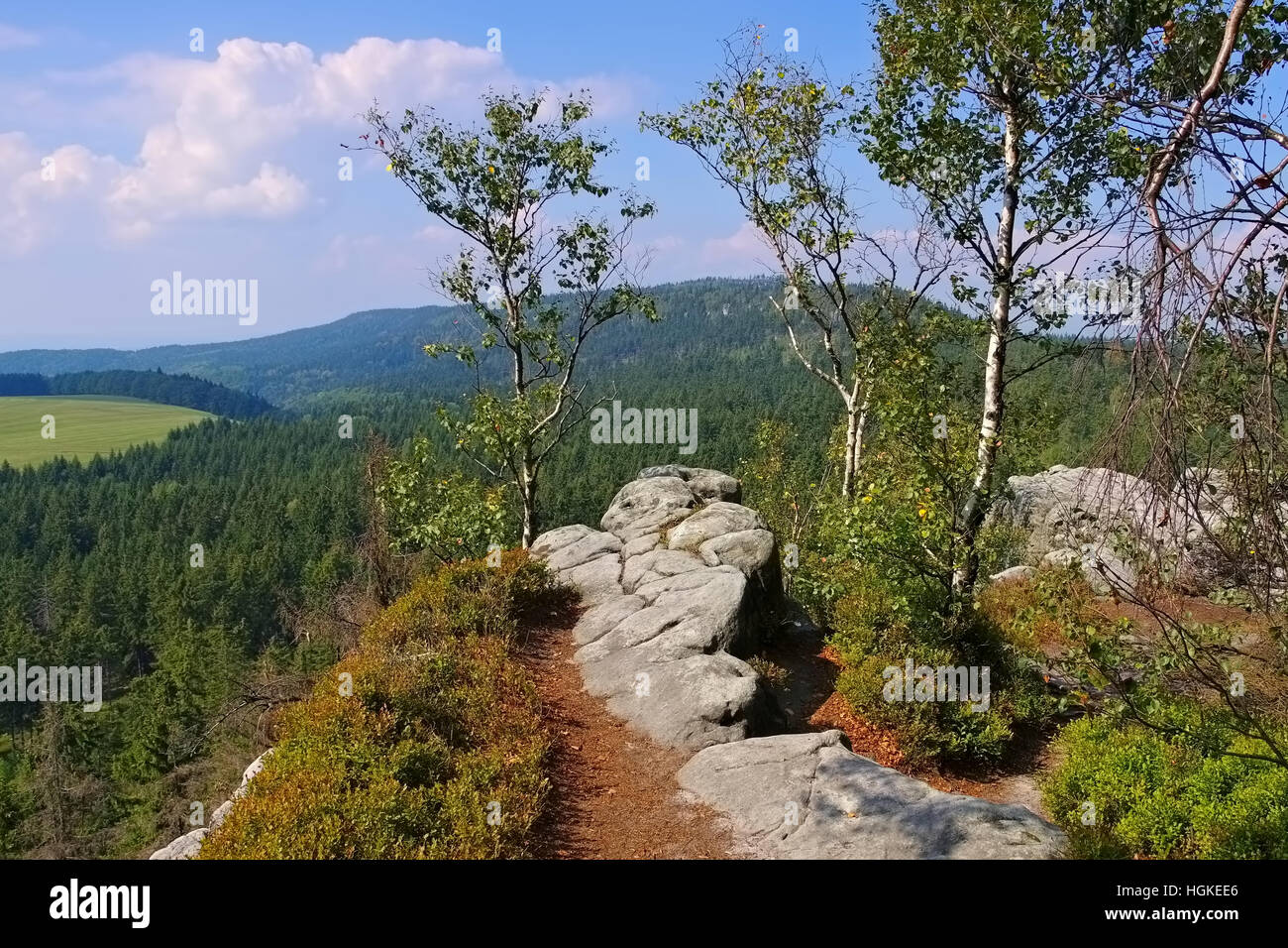 Heuscheuergebirge in Schlesien, Polen - Stolowe Mountains in Silesia, Poland Stock Photo