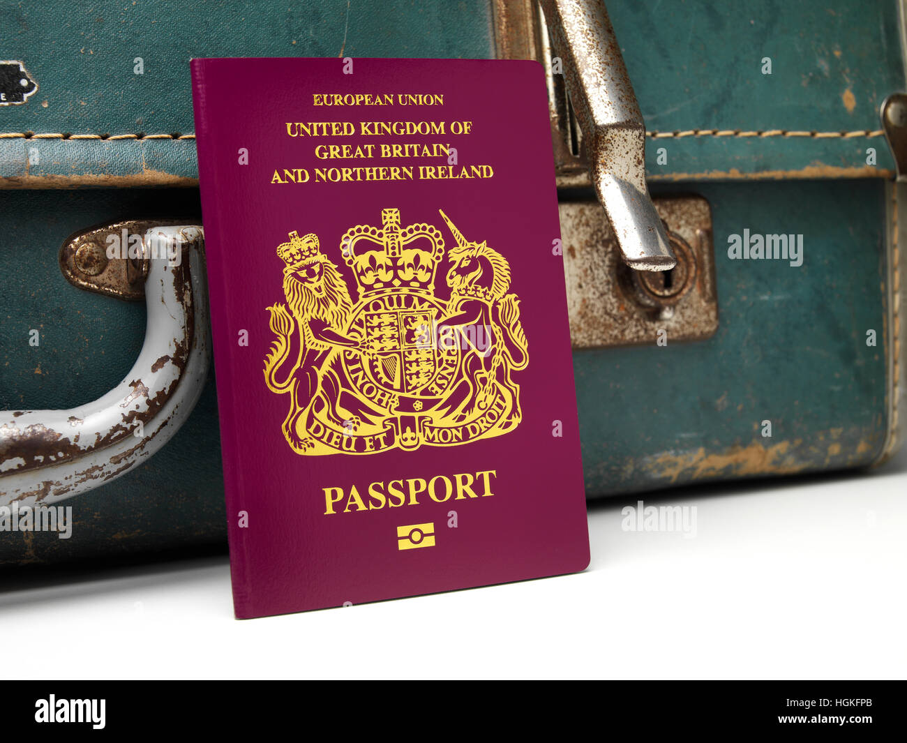 Passport with luggage Stock Photo Alamy