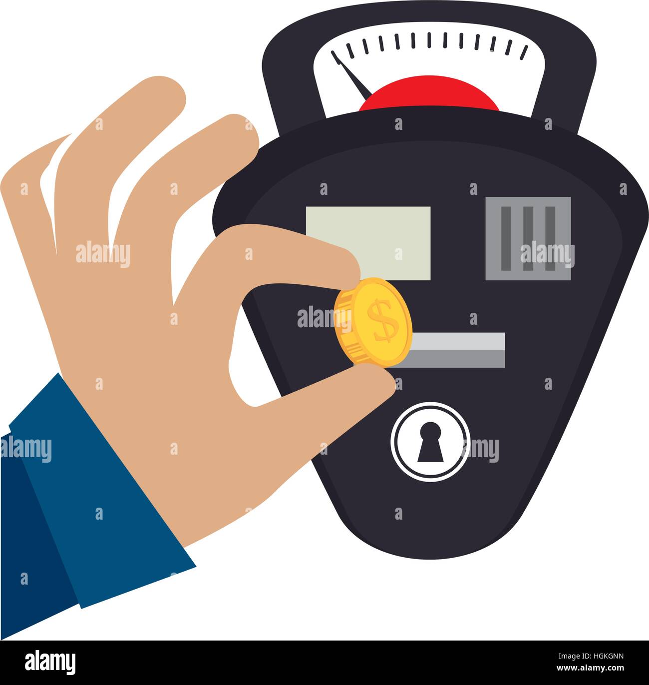 parking meter isolated icon vector illustration design Stock Vector