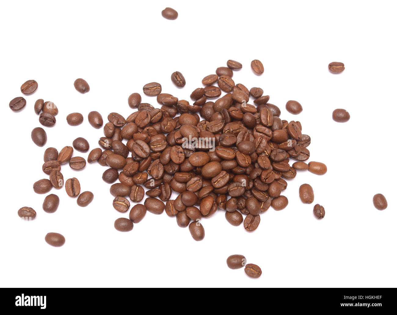 coffee beans isolated on white background Stock Photo - Alamy