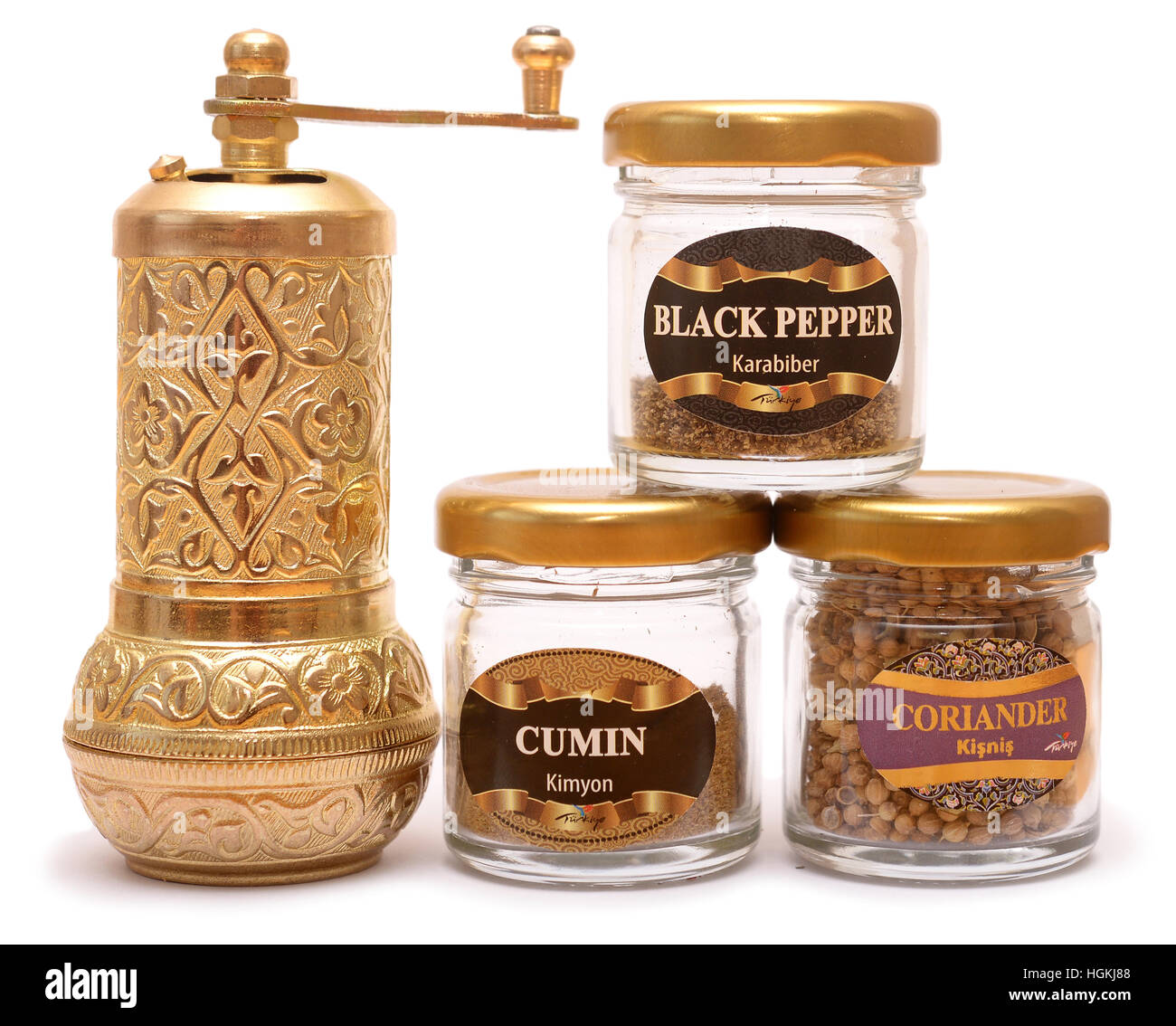 spice mill isolated on a white background Stock Photo Alamy