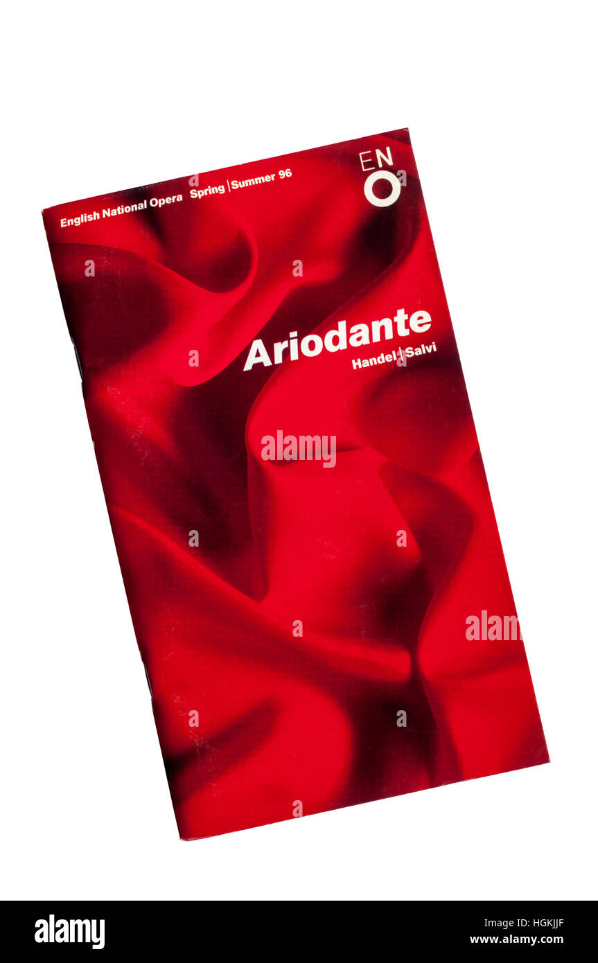 Programme for the 1996 English National Opera production of Ariodante by Handel at the London Coliseum. Stock Photo