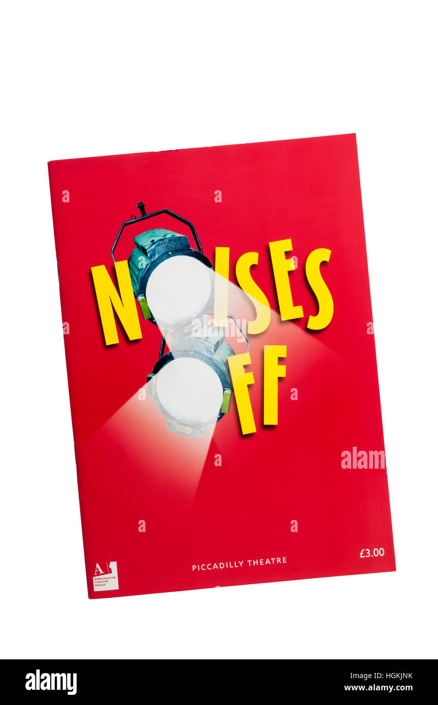 Programme for the 2003 production of Noises Off by Michael Frayn at the Piccadilly Theatre. Stock Photo